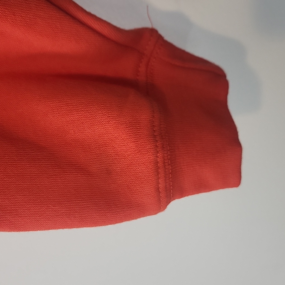 KENDALL & KYLE Orange Emroidered Sleeve Oversized Cropped Fleece Sweatshirt - Picture 8 of 13
